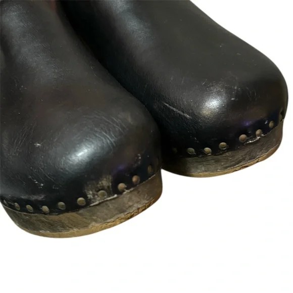 Berkemann Original Toeffler Clogs Black Wooden Soles Size EU 43 - Picture 7 of 9